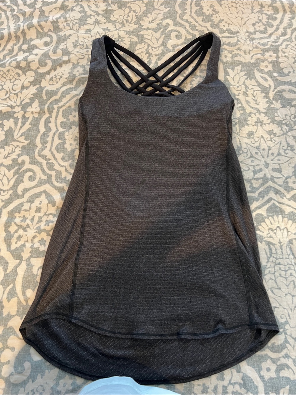 lululemon athletica Black Crisscross Back Tank Top